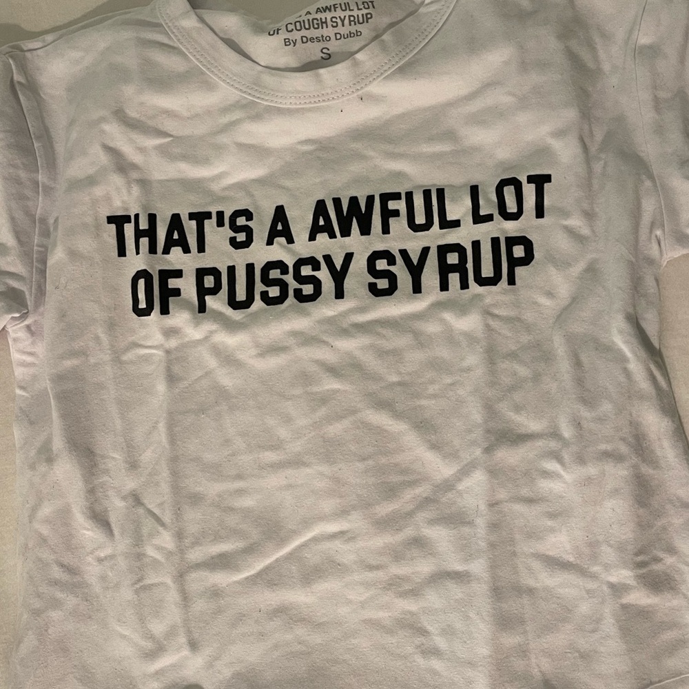 Awful lot of cough syrup shirt and biker short set